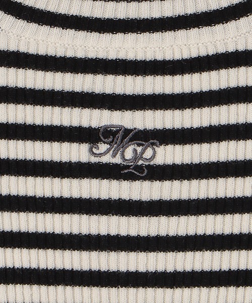 mezzo piano Junior（メゾピアノジュニア）の「ボーダーリブニット（ニット/セーター・キッズ・オフホワイト・S/M/L/LL）」の6枚目の写真