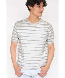 TORNADO MART | ZERO by TORNADO MART∴ランダムタックボーダークルーネック半袖ニット(ニット/セーター)