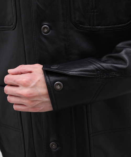 Schott(ショット)の「【Schott / ショット】LAMB LEATHER COVERALL JACKET(ライダースジャケット・メンズ・ブラック・MEDIUM/LARGE/X-LARGE)」の9枚目の写真