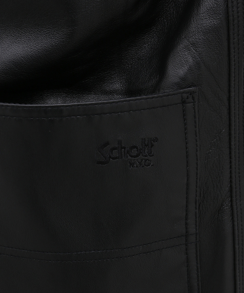 Schott(ショット)の「【Schott / ショット】LAMB LEATHER COVERALL JACKET(ライダースジャケット・メンズ・ブラック・MEDIUM/LARGE/X-LARGE)」の13枚目の写真