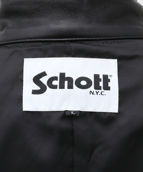 Schott(ショット)の「【Schott / ショット】LAMB LEATHER COVERALL JACKET(ライダースジャケット・メンズ・ブラック・MEDIUM/LARGE/X-LARGE)」の18枚目の写真