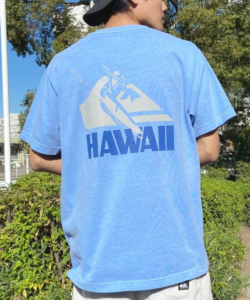 Quiksilver(クイックシルバー)の「QUIKSILVER/クイックシルバー ポケットTシャツ 半袖 ポケT バックプリント クルーネック レギュラーフィット ピグメント加工 QST242006(Tシャツ/カットソー・メンズ・ブルー/チャコール/ホワイト・M/L)」の3枚目の写真