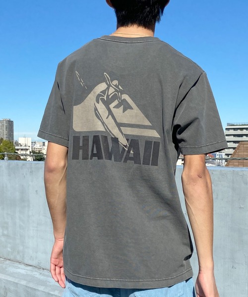 Quiksilver(クイックシルバー)の「QUIKSILVER/クイックシルバー ポケットTシャツ 半袖 ポケT バックプリント クルーネック レギュラーフィット ピグメント加工 QST242006(Tシャツ/カットソー・メンズ・ブルー/チャコール/ホワイト・M/L)」の1枚目の写真