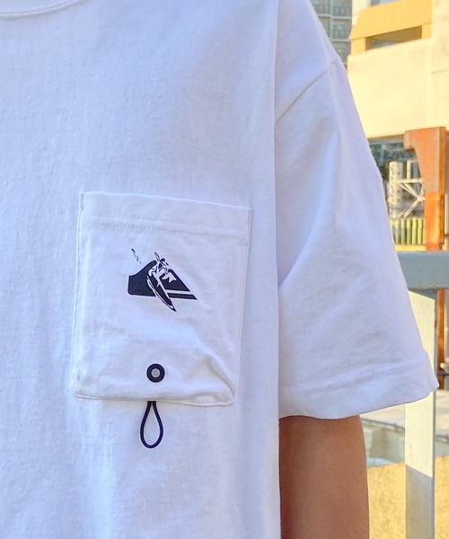 Quiksilver(クイックシルバー)の「QUIKSILVER/クイックシルバー ポケットTシャツ 半袖 ポケT バックプリント クルーネック レギュラーフィット ピグメント加工 QST242006(Tシャツ/カットソー・メンズ・ブルー/チャコール/ホワイト・M/L)」の10枚目の写真