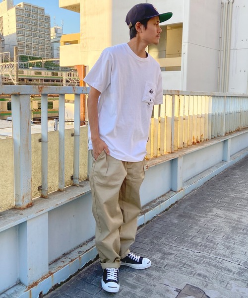 Quiksilver(クイックシルバー)の「QUIKSILVER/クイックシルバー ポケットTシャツ 半袖 ポケT バックプリント クルーネック レギュラーフィット ピグメント加工 QST242006(Tシャツ/カットソー・メンズ・ブルー/チャコール/ホワイト・M/L)」の9枚目の写真
