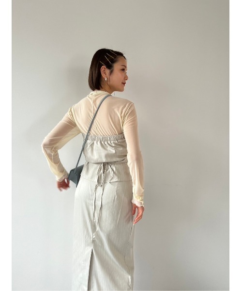 DRWCYS（ドロシーズ）の「フロントジップビスチェ（その他トップス・レディース・ブラック/ベージュ系その他・FREE）」の6枚目の写真