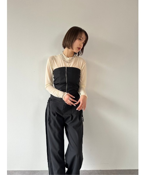 DRWCYS（ドロシーズ）の「フロントジップビスチェ（その他トップス・レディース・ブラック/ベージュ系その他・FREE）」の16枚目の写真