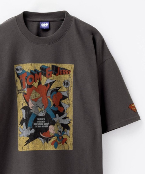 Tom&Jerry(トムアンドジェリー)の「TOM&JERRYヴィンテージ風プリントTEE(Tシャツ/カットソー・メンズ・ブラック系2/ブラック系1/ブラック系4/ブラック系3・M/XL/L)」の2枚目の写真