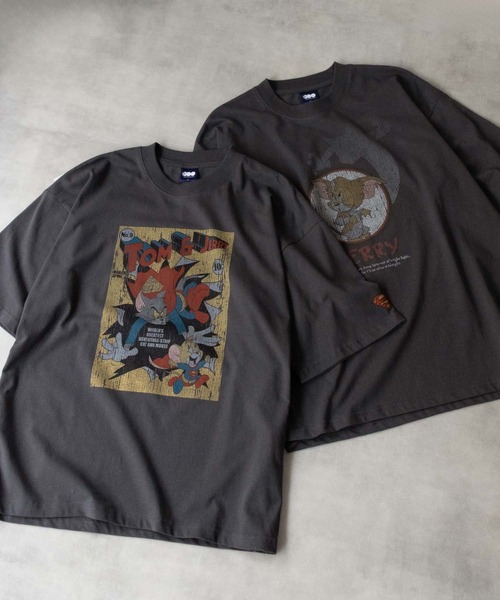 Tom&Jerry(トムアンドジェリー)の「TOM&JERRYヴィンテージ風プリントTEE(Tシャツ/カットソー・メンズ・ブラック系2/ブラック系1/ブラック系4/ブラック系3・M/XL/L)」の18枚目の写真