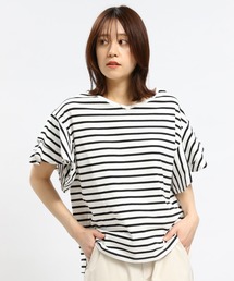 GLOBAL WORK Smile Seed Store | コットン袖2段フレアTシャツ/984094(Tシャツ/カットソー)