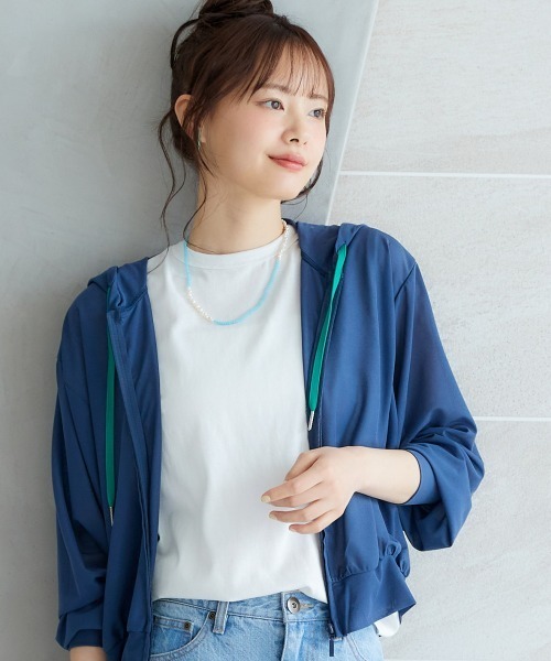 miclat（ミクラ）の「大きいサイズ　シアードルマンパーカー　miclat（パーカー・レディース・ネイビー/ピンク・L/LL/3L/4L/5L）」の2枚目の写真