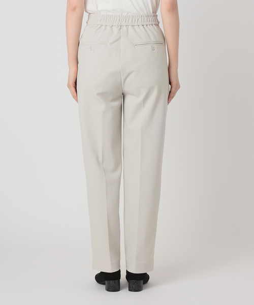 SLOBE IENA(スローブイエナ)の「《WEB/一部店舗限定》クレータークロスバックゴムセミストレートパンツ(スラックス・レディース・ブラック/グレー・38/36)」の21枚目の写真