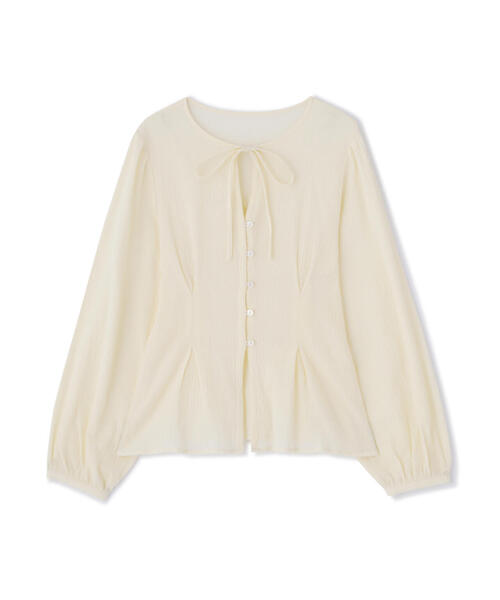 FREE'S MART（フリーズマート）の「◆ドビーストライプチュニックシャツ（シャツ/ブラウス・レディース・ホワイト/イエロー/ライトグリーン・FREE）」の4枚目の写真