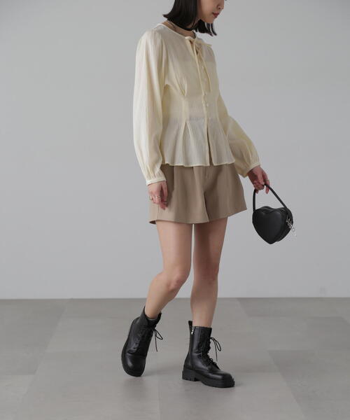 FREE'S MART（フリーズマート）の「◆ドビーストライプチュニックシャツ（シャツ/ブラウス・レディース・ホワイト/イエロー/ライトグリーン・FREE）」の13枚目の写真