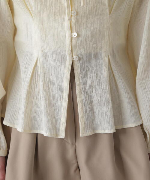 FREE'S MART（フリーズマート）の「◆ドビーストライプチュニックシャツ（シャツ/ブラウス・レディース・ホワイト/イエロー/ライトグリーン・FREE）」の18枚目の写真