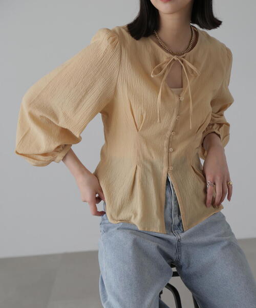 FREE'S MART（フリーズマート）の「◆ドビーストライプチュニックシャツ（シャツ/ブラウス・レディース・ホワイト/イエロー/ライトグリーン・FREE）」の21枚目の写真