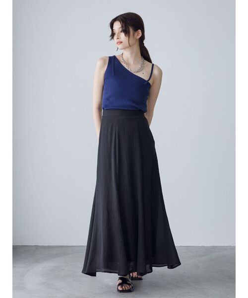 MURUA（ムルーア）の「アシメショルダーオープンニット（ニット/セーター・レディース・ネイビー/レッド/ブラック/グレー・FREE）」の11枚目の写真