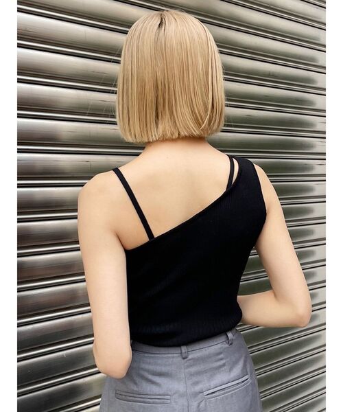 MURUA（ムルーア）の「アシメショルダーオープンニット（ニット/セーター・レディース・ネイビー/レッド/ブラック/グレー・FREE）」の15枚目の写真