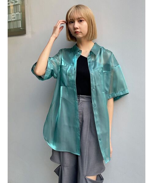 MURUA（ムルーア）の「アシメショルダーオープンニット（ニット/セーター・レディース・ネイビー/レッド/ブラック/グレー・FREE）」の18枚目の写真