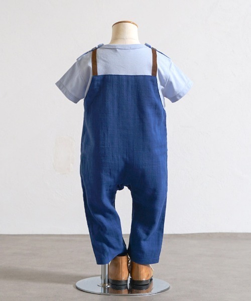 Hoppetta（ホッペッタ）の「【Hoppetta(ホッペッタ)】きつね刺繍 サロペット風 ロンパース　70cm・80cm（ロンパース・キッズ・ベージュ/グリーン/ブルー・70cm/80ｃｍ）」の17枚目の写真