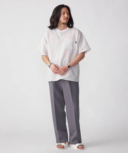 SHIPS(シップス)の「SHIPS: COOLMAX(R) シアサッカー Tシャツ(Tシャツ/カットソー・メンズ・ネイビー/ライトグレー/ブラック/ホワイト/ダークブルー/ライトブルー・SMALL/MEDIUM/LARGE/X-LARGE)」の18枚目の写真