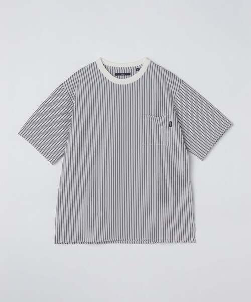 セール】SHIPS: COOLMAX(R) シアサッカー Tシャツ（Tシャツ