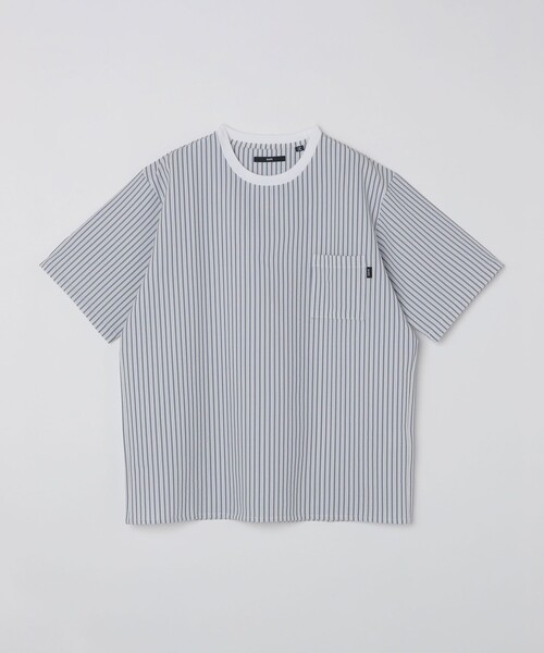 SHIPS(シップス)の「SHIPS: COOLMAX(R) シアサッカー Tシャツ(Tシャツ/カットソー・メンズ・ネイビー/ライトグレー/ブラック/ホワイト/ダークブルー/ライトブルー・SMALL/MEDIUM/LARGE/X-LARGE)」の7枚目の写真