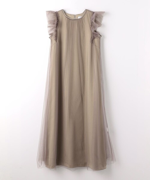 チュールAラインワンピース green label relaxing（グリーンレーベルリラクシング）の「チュール