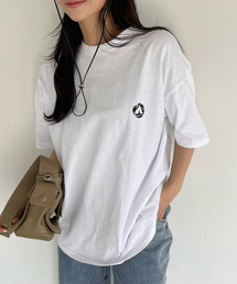 AIR WALK ピグメント加工 半袖 プリント ドクロ Tシャツ