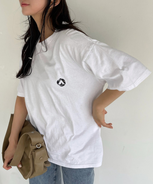Ada.(エイダ)の「AIR WALK ピグメント加工 半袖 プリント ドクロ Tシャツ(Tシャツ/カットソー・レディース・ブラック/ネイビー/オフホワイト・M/L)」の21枚目の写真