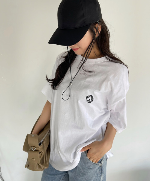 Ada.(エイダ)の「AIR WALK ピグメント加工 半袖 プリント ドクロ Tシャツ(Tシャツ/カットソー・レディース・ブラック/ネイビー/オフホワイト・M/L)」の22枚目の写真