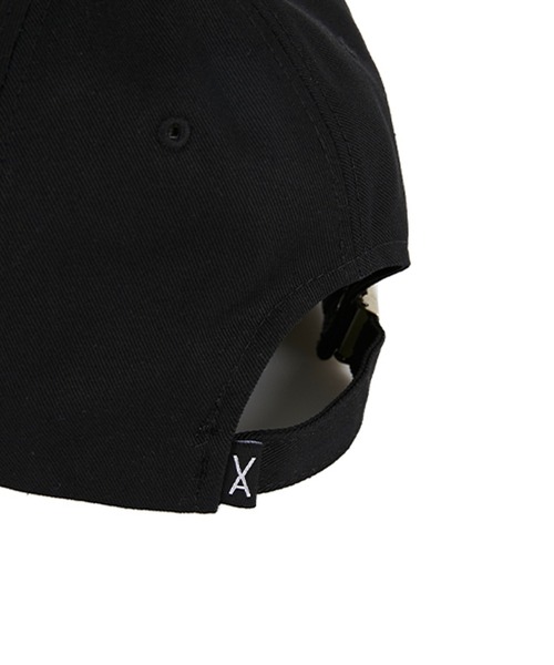 キャップ [VARZAR] STUD LOGO BLACK BALL CAP セール】VARZAR(バザール)/Stud logo leather over fit ball cap