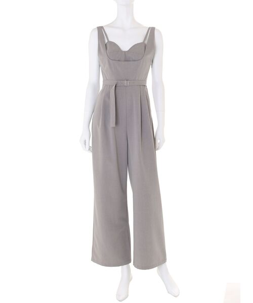 MURUA（ムルーア）の「ビスチェレイヤードロンパース（ワンピース・レディース・グレー/ブラック・FREE）」の3枚目の写真