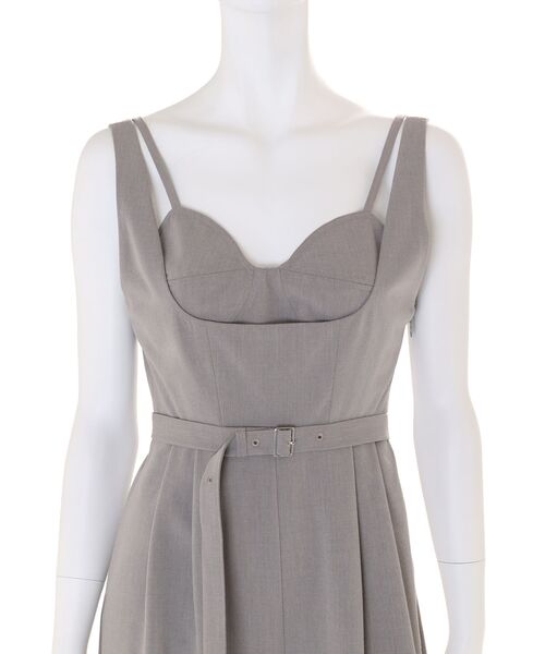 MURUA（ムルーア）の「ビスチェレイヤードロンパース（ワンピース・レディース・グレー/ブラック・FREE）」の6枚目の写真