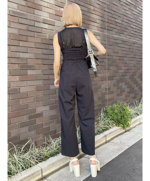 MURUA（ムルーア）の「ビスチェレイヤードロンパース
