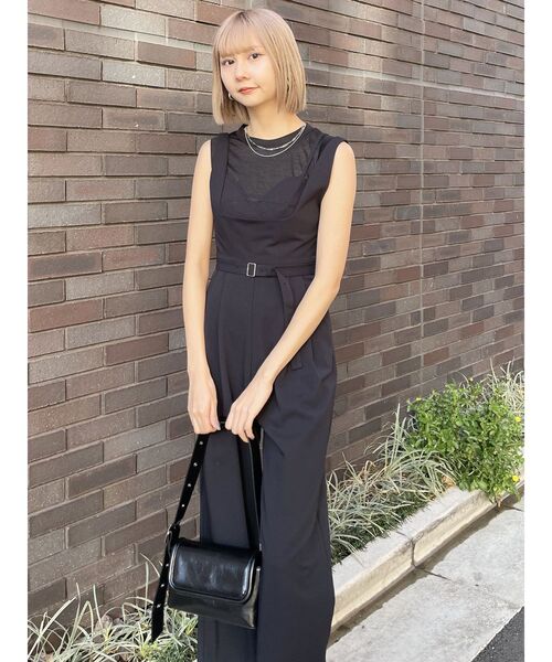 MURUA（ムルーア）の「ビスチェレイヤードロンパース（ワンピース・レディース・グレー/ブラック・FREE）」の20枚目の写真