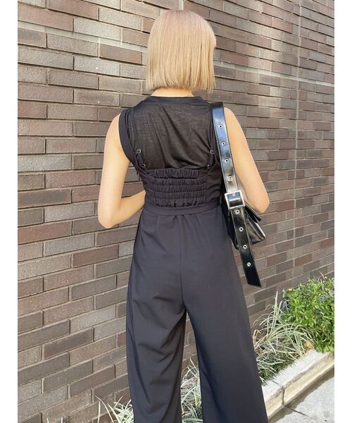 MURUA（ムルーア）の「ビスチェレイヤードロンパース（ワンピース・レディース・グレー/ブラック・FREE）」の18枚目の写真