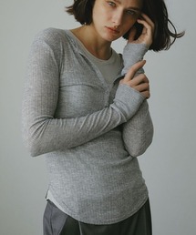 ETRE TOKYO | シアーストライプヘンリーネックトップス(Tシャツ/カットソー)