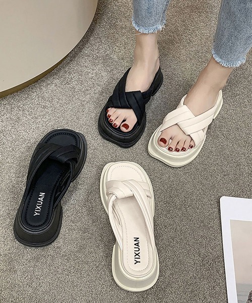 Miniministore(ミニミニストア)の「厚底サンダル ミュールサンダル 夏新作(サンダル・レディース・ブラック/アイボリー・23.5cm/24.0cm/24.5cm/25.0cm/23.0cm/22.5cm)」の19枚目の写真
