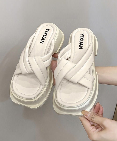 Miniministore(ミニミニストア)の「厚底サンダル ミュールサンダル 夏新作(サンダル・レディース・ブラック/アイボリー・23.5cm/24.0cm/24.5cm/25.0cm/23.0cm/22.5cm)」の21枚目の写真