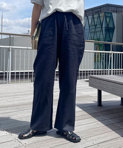 GEVACO(ゲバコ)の「【GEVACO/ゲバコ】コットンリネンイージーパンツ(その他パンツ・レディース・ブラック/ベージュ系その他3/グリーン/レッド/ネイビー・36/38)」の5枚目の写真
