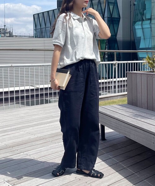 GEVACO(ゲバコ)の「【GEVACO/ゲバコ】コットンリネンイージーパンツ(その他パンツ・レディース・ブラック/ベージュ系その他3/グリーン/レッド/ネイビー・36/38)」の8枚目の写真