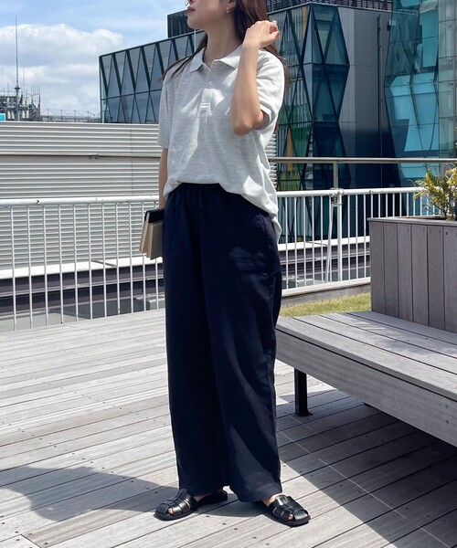 GEVACO(ゲバコ)の「【GEVACO/ゲバコ】コットンリネンイージーパンツ(その他パンツ・レディース・ブラック/ベージュ系その他3/グリーン/レッド/ネイビー・36/38)」の9枚目の写真