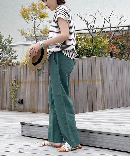 GEVACO(ゲバコ)の「【GEVACO/ゲバコ】コットンリネンイージーパンツ(その他パンツ・レディース・ブラック/ベージュ系その他3/グリーン/レッド/ネイビー・36/38)」の20枚目の写真