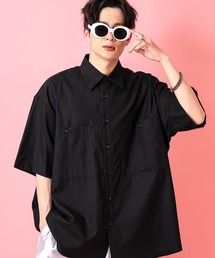 a.p.o.v. ビッグポケットオーバーサイズ半袖ガーゼシャツ