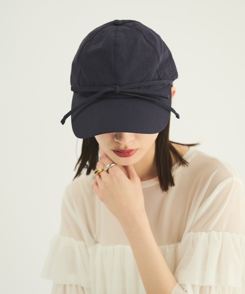MERLOT（メルロー）の「フロントリボンキャップ（キャップ・レディース・ネイビー/ブラック・FREE）」の2枚目の写真