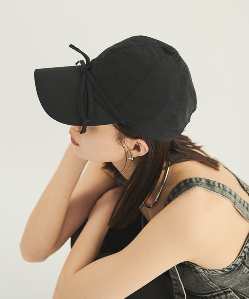 MERLOT（メルロー）の「フロントリボンキャップ（キャップ・レディース・ネイビー/ブラック・FREE）」の6枚目の写真