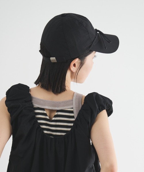 MERLOT（メルロー）の「フロントリボンキャップ（キャップ・レディース・ネイビー/ブラック・FREE）」の4枚目の写真