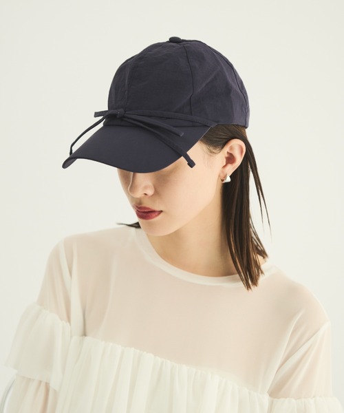MERLOT（メルロー）の「フロントリボンキャップ（キャップ・レディース・ネイビー/ブラック・FREE）」の9枚目の写真