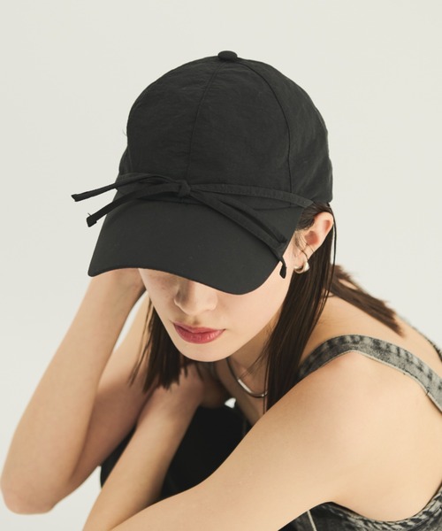 MERLOT（メルロー）の「フロントリボンキャップ（キャップ・レディース・ネイビー/ブラック・FREE）」の5枚目の写真